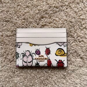 COACH SLIM ID CARD CASE WITH CREATURE PRINT